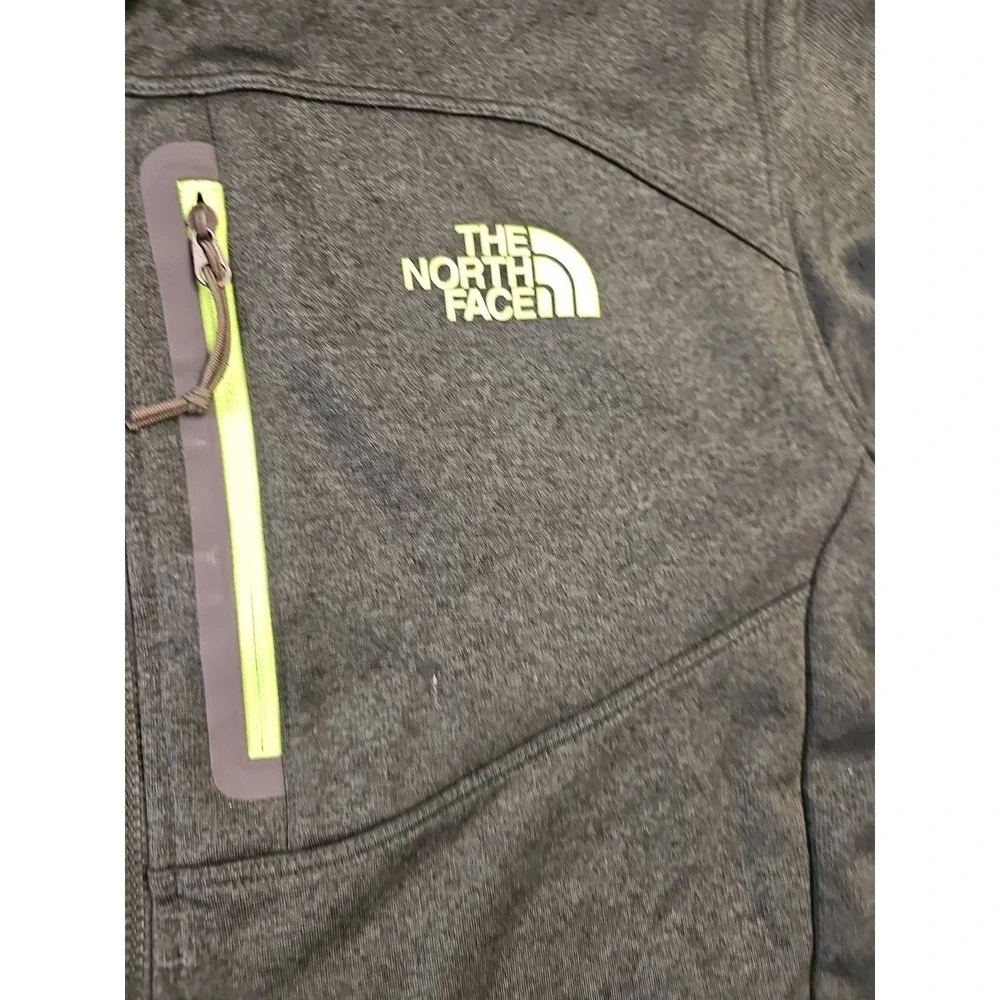 The North Face Mens Full Zip Softshell Jacket Green‎ Heather Lime Green Medium